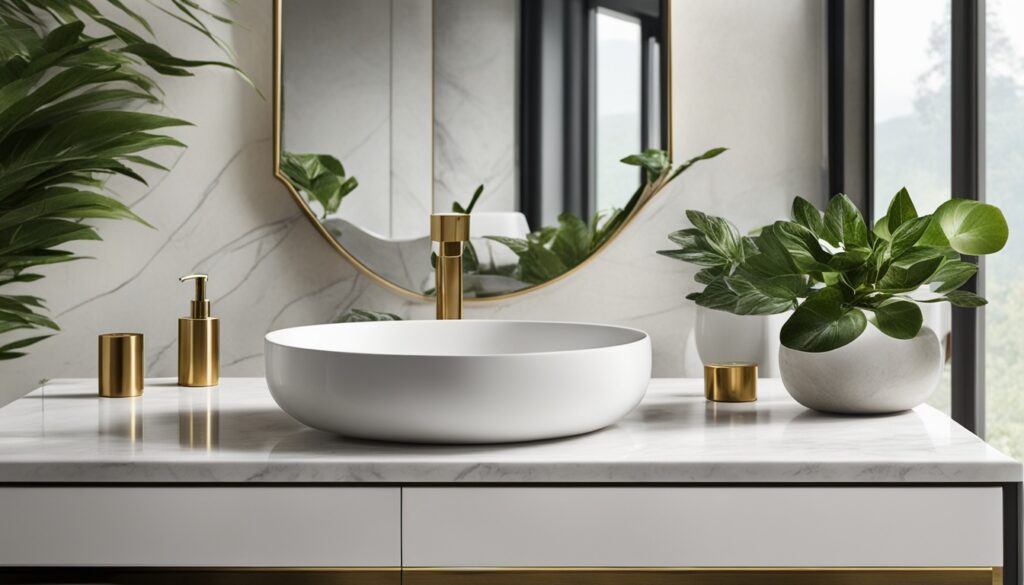 Stylish bathroom countertops